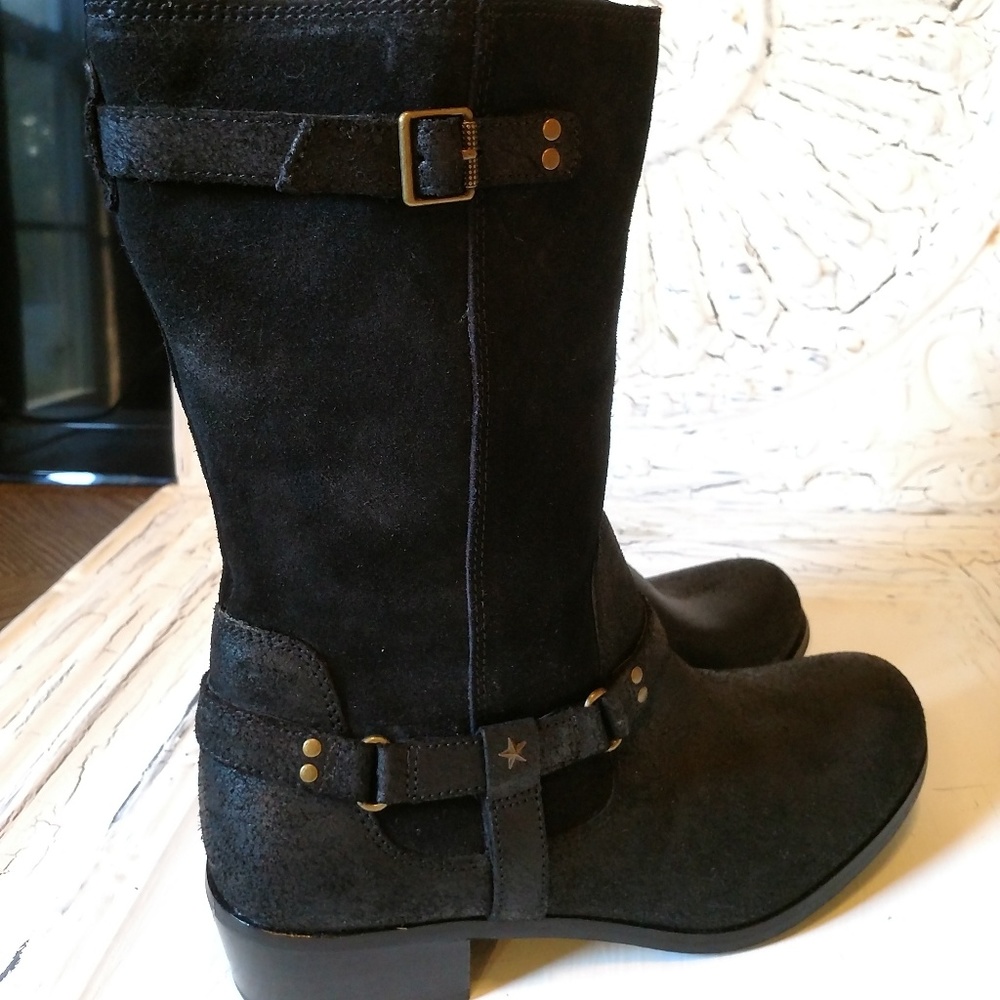 🚫SOLD🚫UGG Fabrizia Moto boots oiled leather/suede - Picture 5 of 13